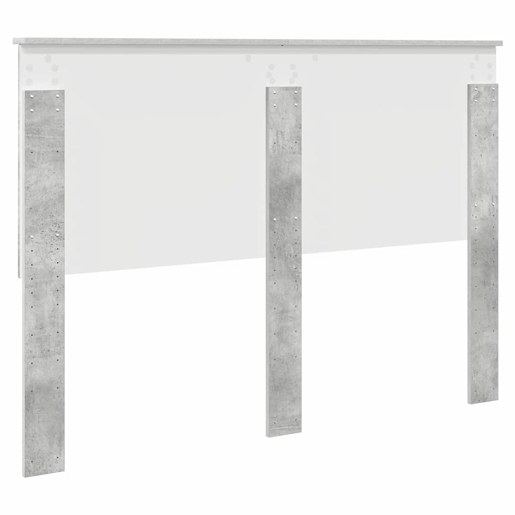 Testiera con testiera Grigio cemento 140 cm Legno multistrato