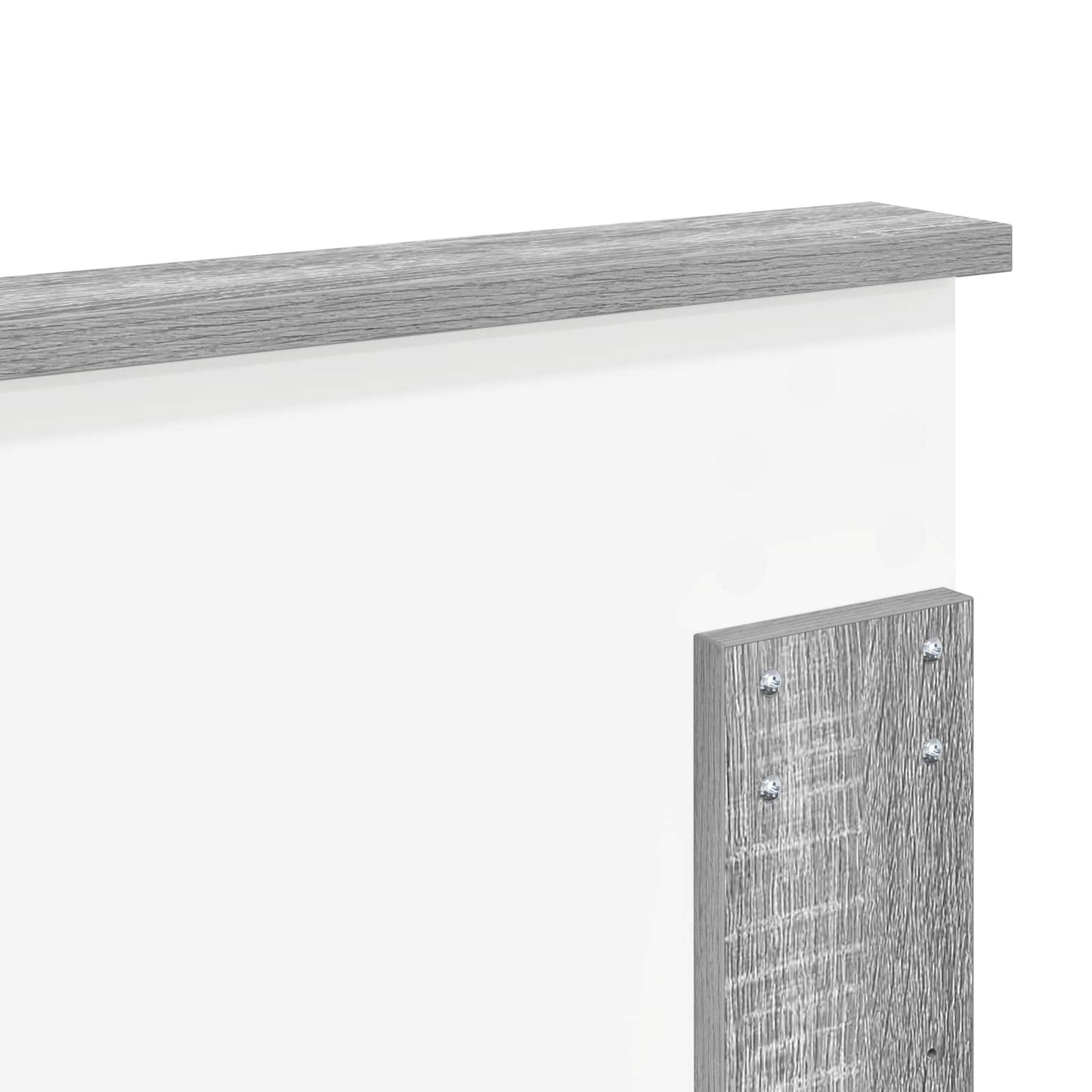 Testiera con testiera Grigio Sonoma 135 cm Legno multistrato