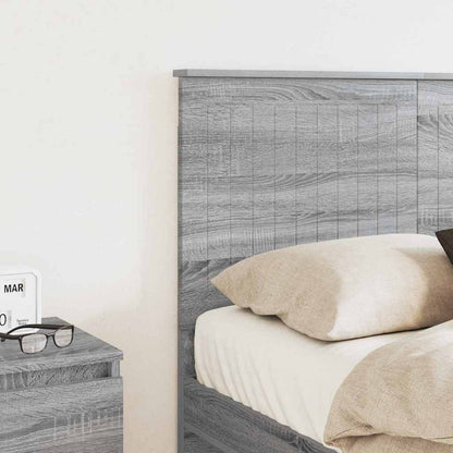 Testiera con testiera Grigio Sonoma 135 cm Legno multistrato