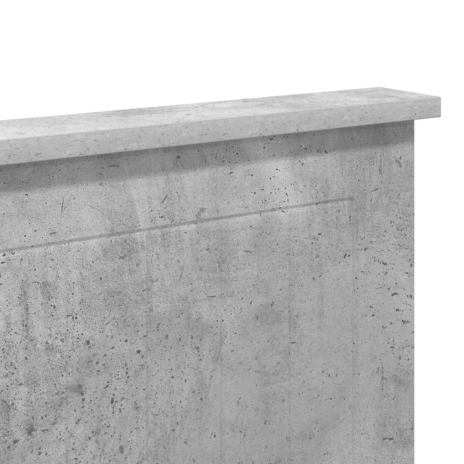 Testiera con testiera Grigio cemento 120 cm Legno multistrato | homemem39