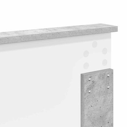 Testiera con testiera Grigio cemento 120 cm Legno multistrato | homemem39