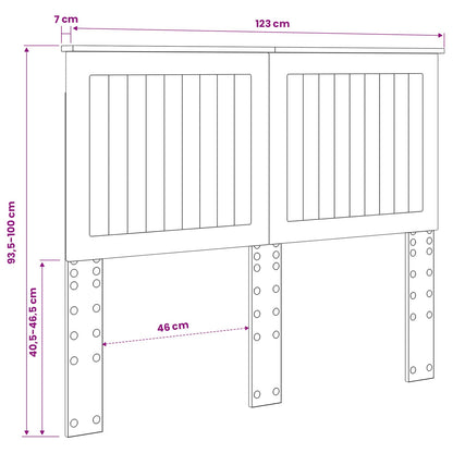 Testiera con testiera Bianco Lucido 120 cm Legno multistrato