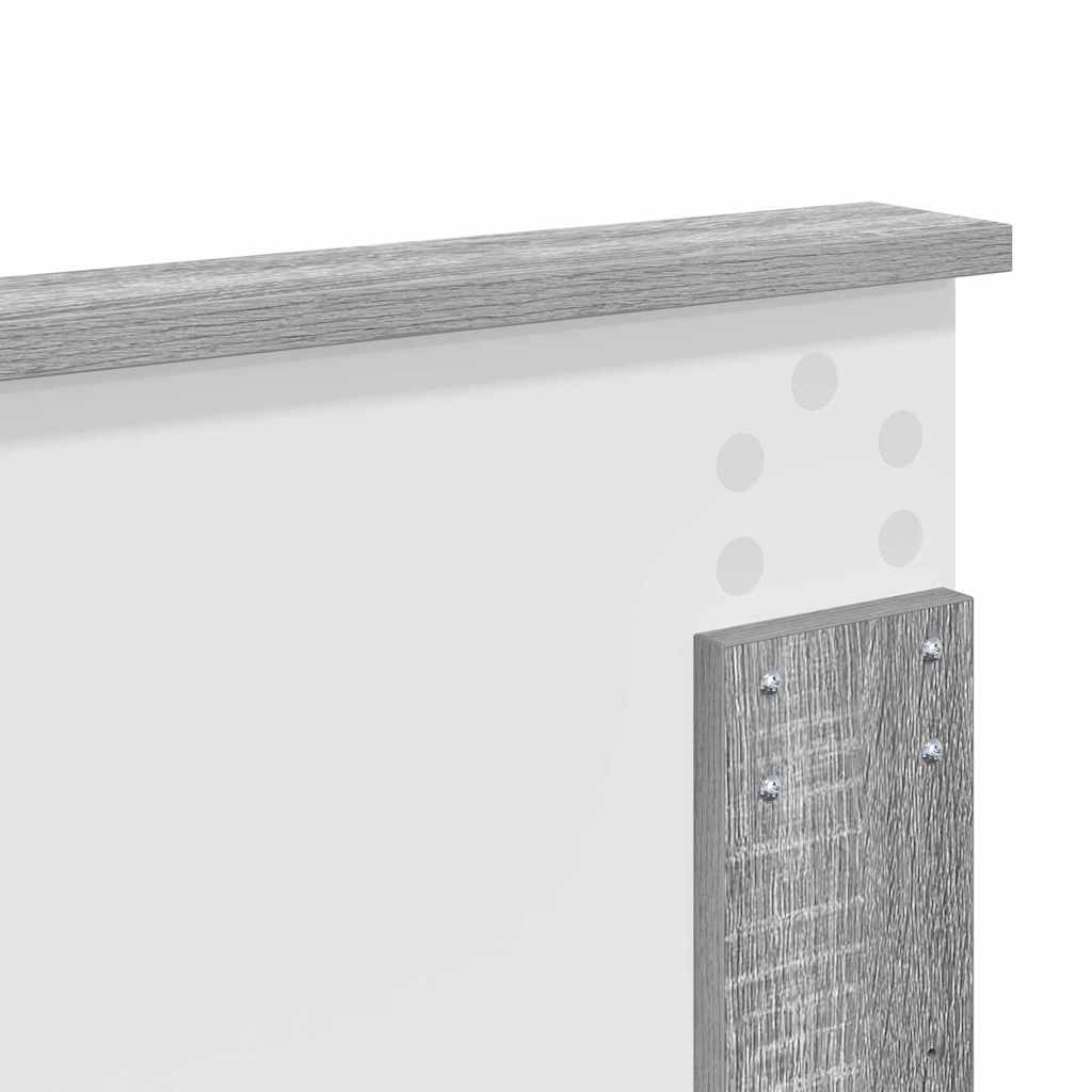 Testiera con testiera Grigio Sonoma 120 cm Legno multistrato