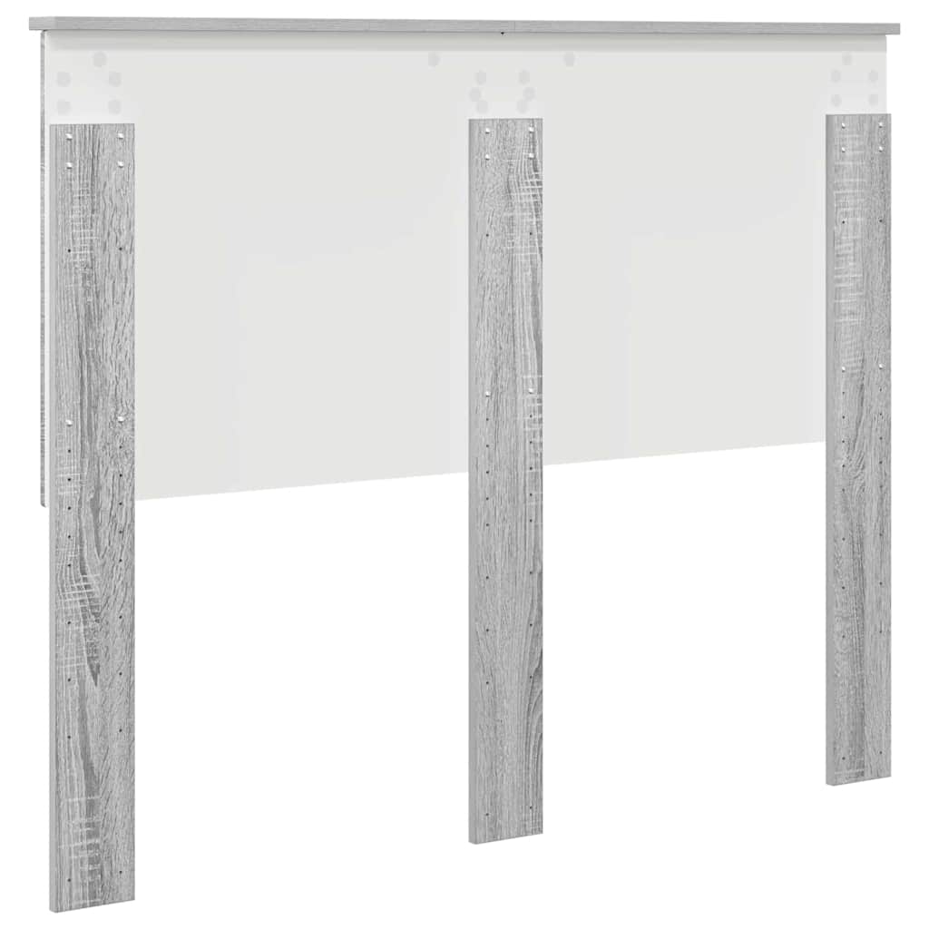 Testiera con testiera Grigio Sonoma 120 cm Legno multistrato