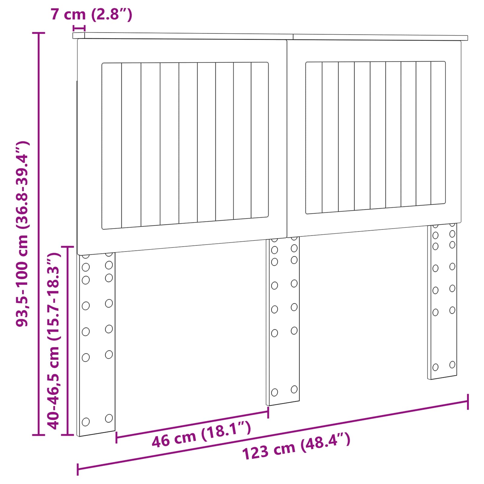 Testiera con testiera Grigio Sonoma 120 cm Legno multistrato | homemem39