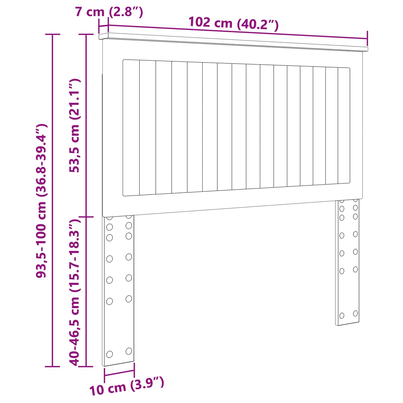 Testiera con testiera Grigio cemento 100 cm Legno multistrato | homemem39