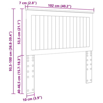 Testiera con testiera Bianco Lucido 100 cm Legno multistrato | homemem39