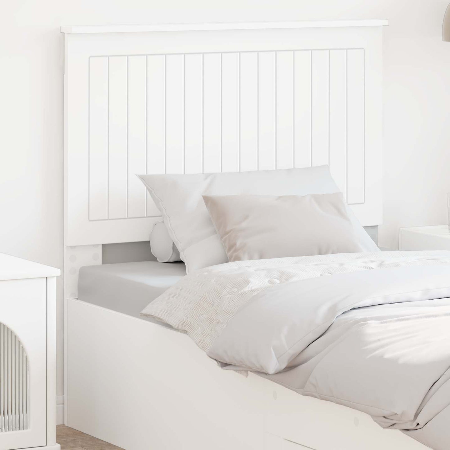 Testiera con testiera Bianco 90 cm Legno multistrato