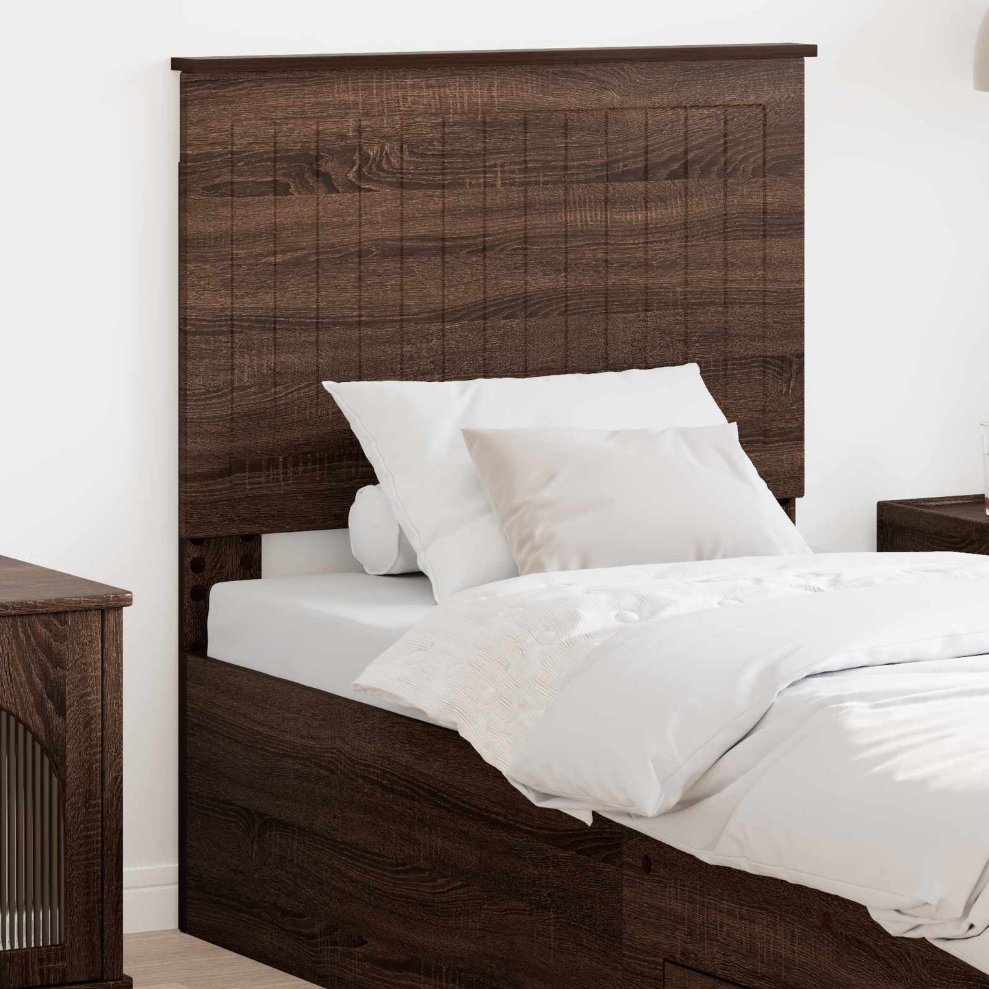 Testiera con testiera Rovere Marrone 80 cm Legno multistrato
