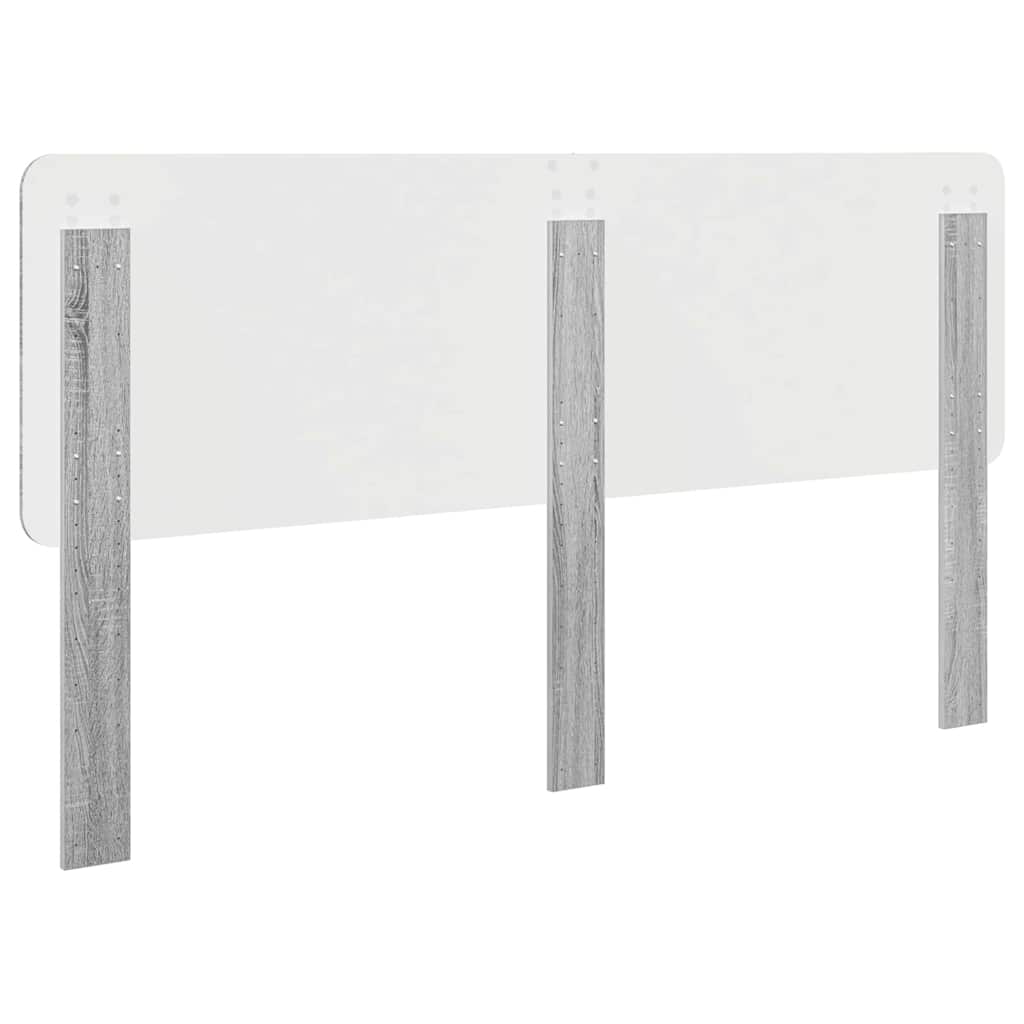 Testiera con testiera Grigio Sonoma 180 cm Legno multistrato