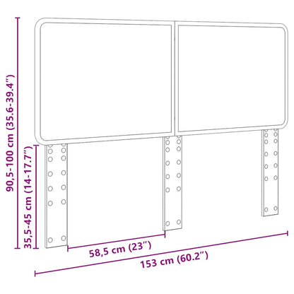 Testiera con testiera Rovere Sonoma 150 cm Legno multistrato