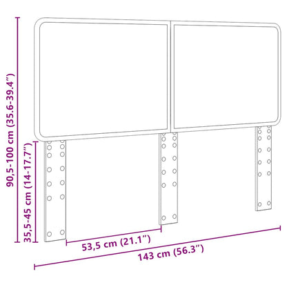 Testiera con testiera Rovere Nero 140 cm Legno multistrato