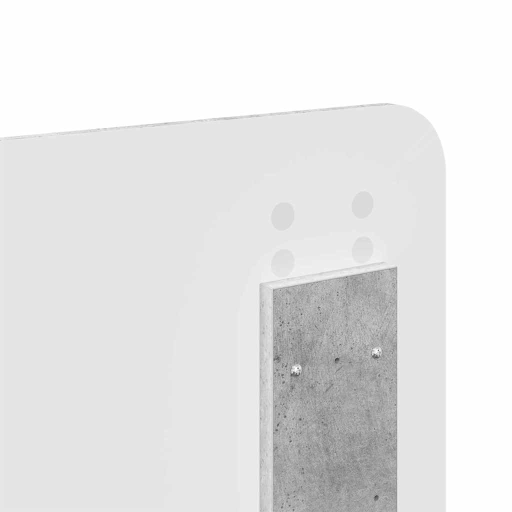 Testiera con testiera Grigio cemento 140 cm Legno multistrato