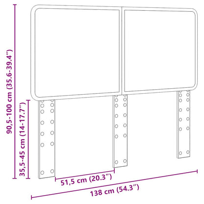 Testiera con testiera Bianco 135 cm Legno multistrato