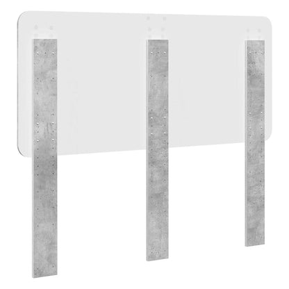 Testiera con testiera Grigio cemento 135 cm Legno multistrato