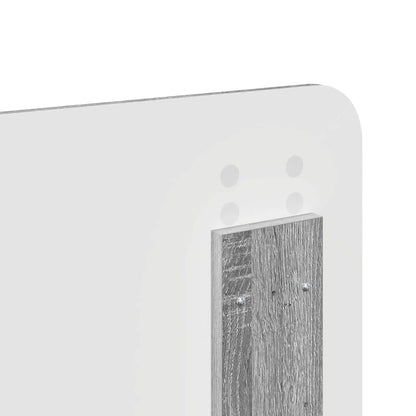 Testiera con testiera Grigio Sonoma 120 cm Legno multistrato