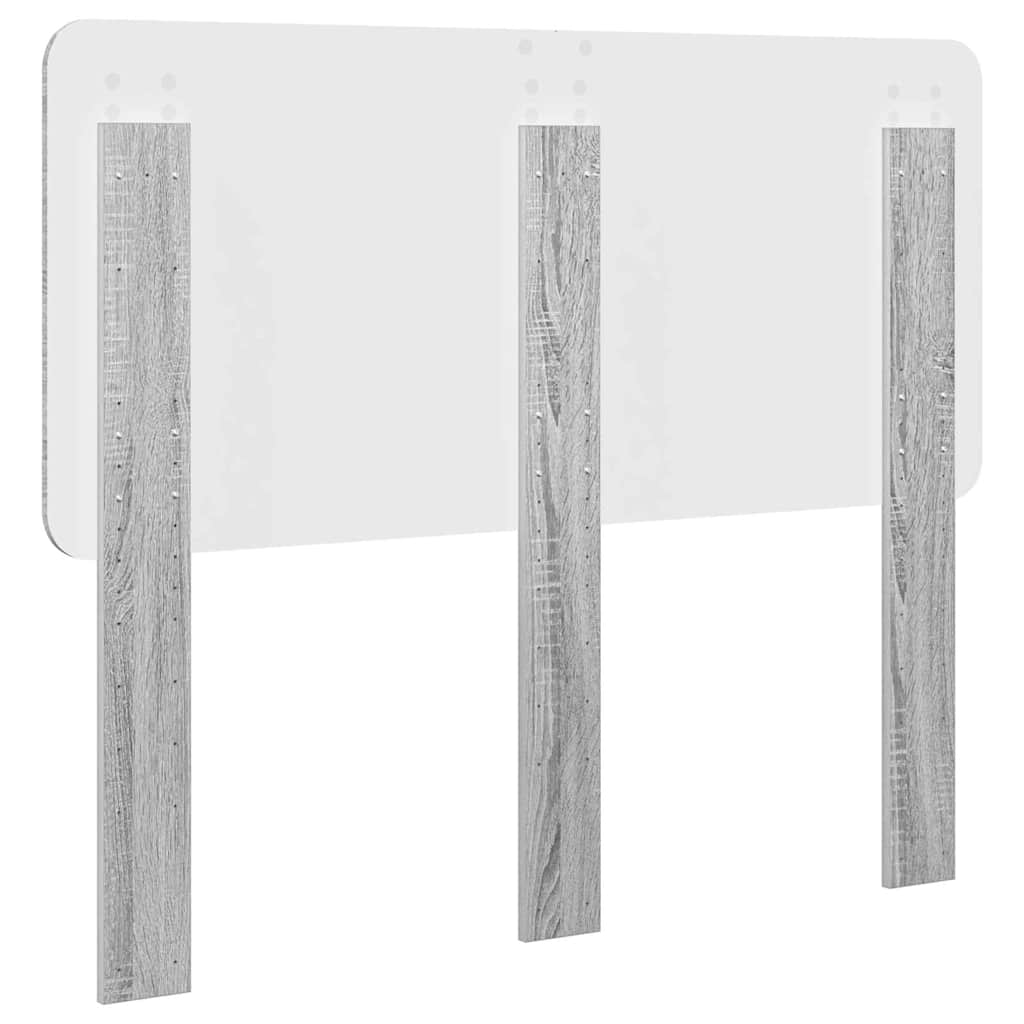 Testiera con testiera Grigio Sonoma 120 cm Legno multistrato