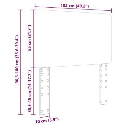 Testiera con testiera Rovere Nero 100 cm Legno multistrato