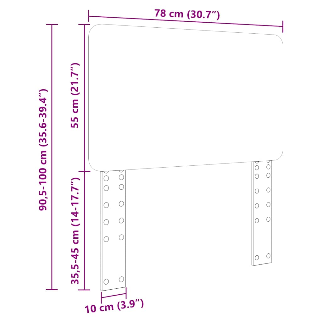 Testiera con testiera Rovere fumé 75 cm Legno multistrato