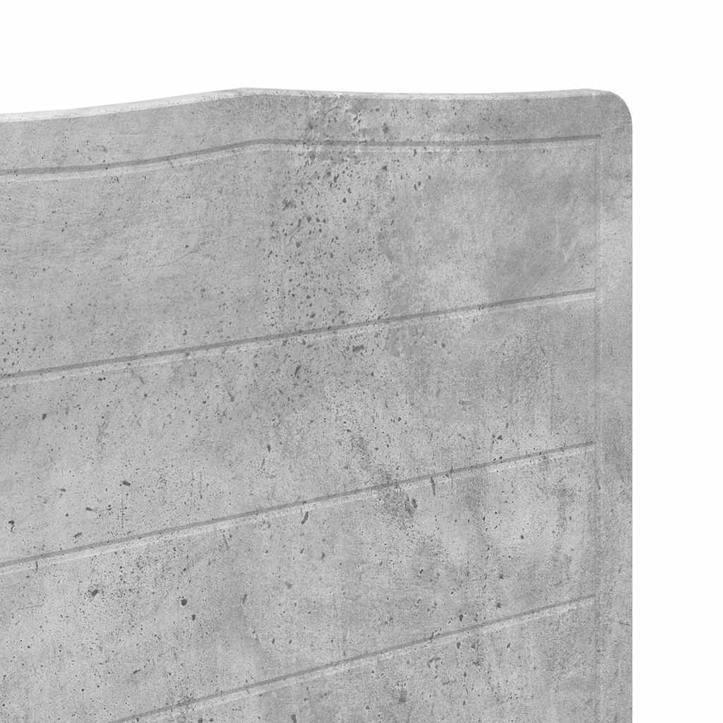 Testiera con testiera Grigio cemento 135 cm Legno multistrato