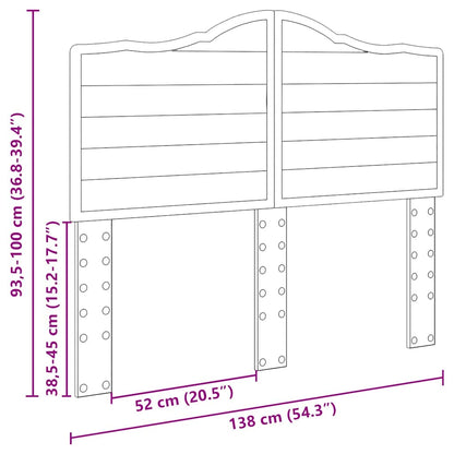 Testiera Rovere artigianale 135 cm Legno multistrato