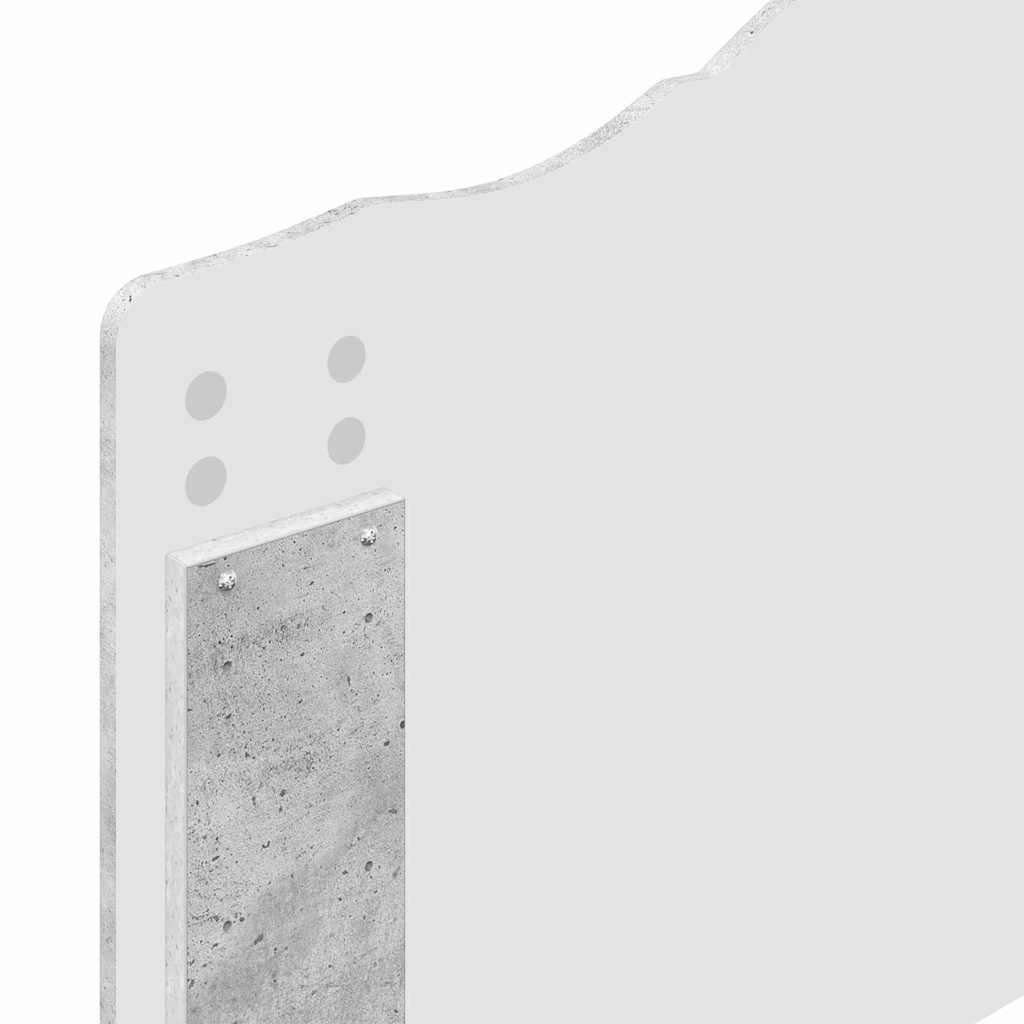 Testiera con testiera Grigio cemento 90 cm Legno multistrato