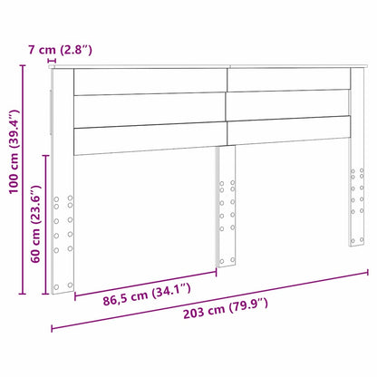 Testiera Rovere artigianale 200 cm Legno multistrato