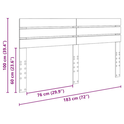 Testiera con testiera Rovere fumé 180 cm Legno multistrato