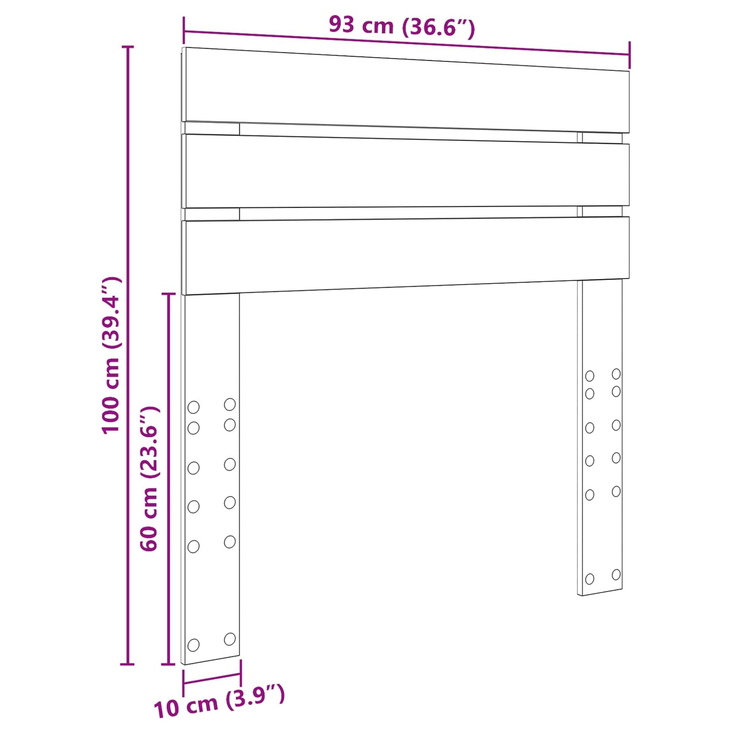 Testiera Bianco Legno multistrato
