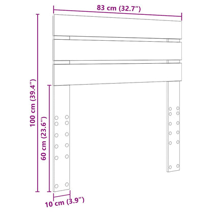Testiera con testiera Bianco 80 cm Legno multistrato