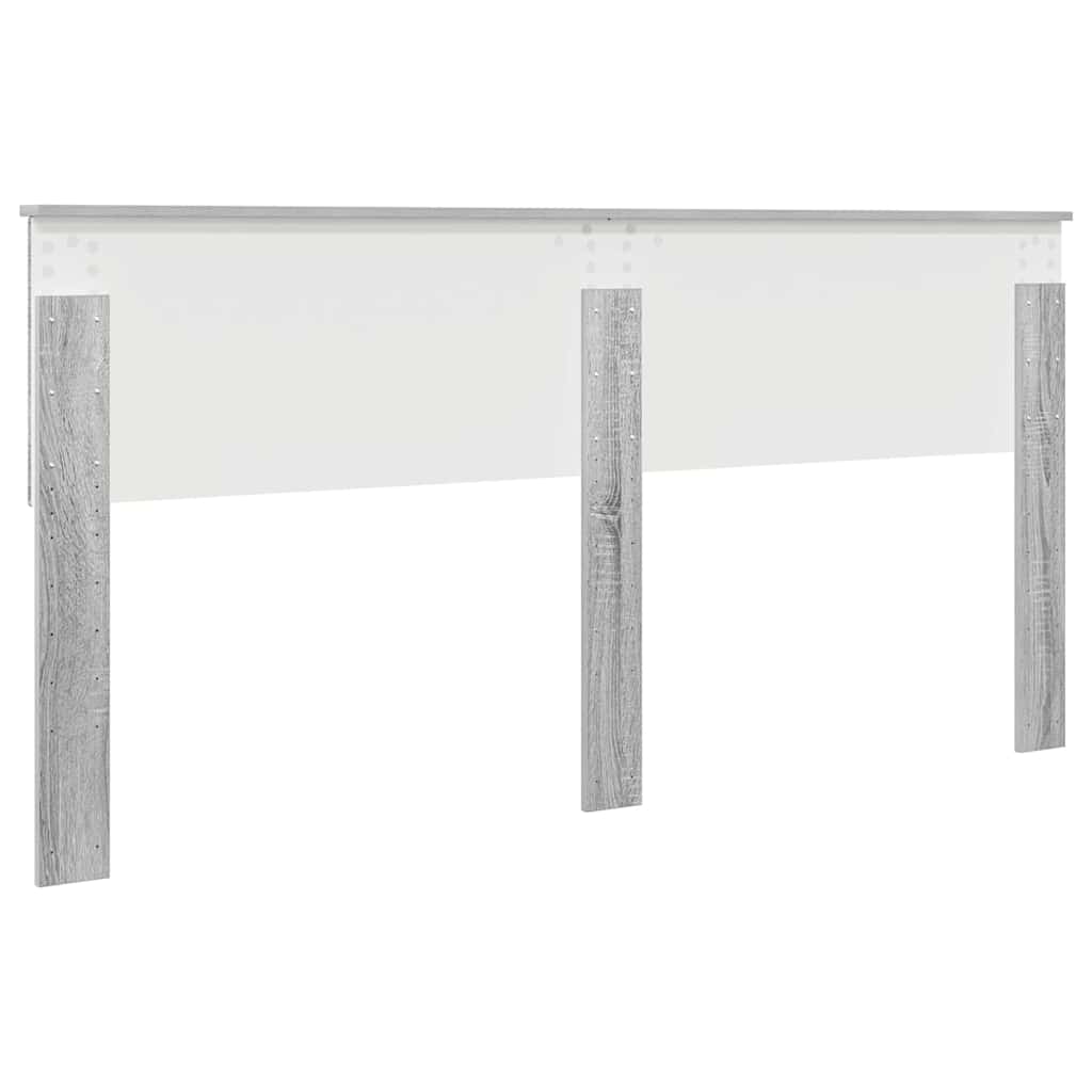 Testiera con testiera Grigio Sonoma 180 cm Legno multistrato