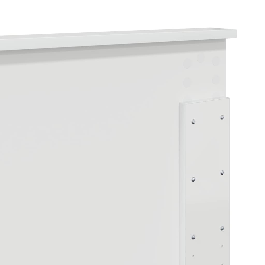 Testiera con testiera Bianco Lucido 135 cm Legno multistrato