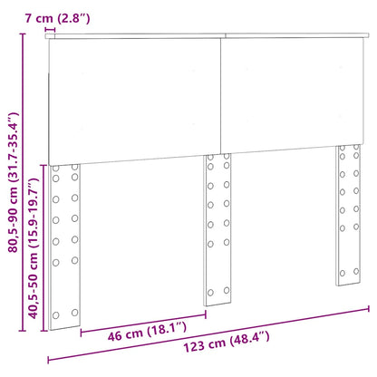 Testiera con testiera Grigio cemento 120 cm Legno multistrato