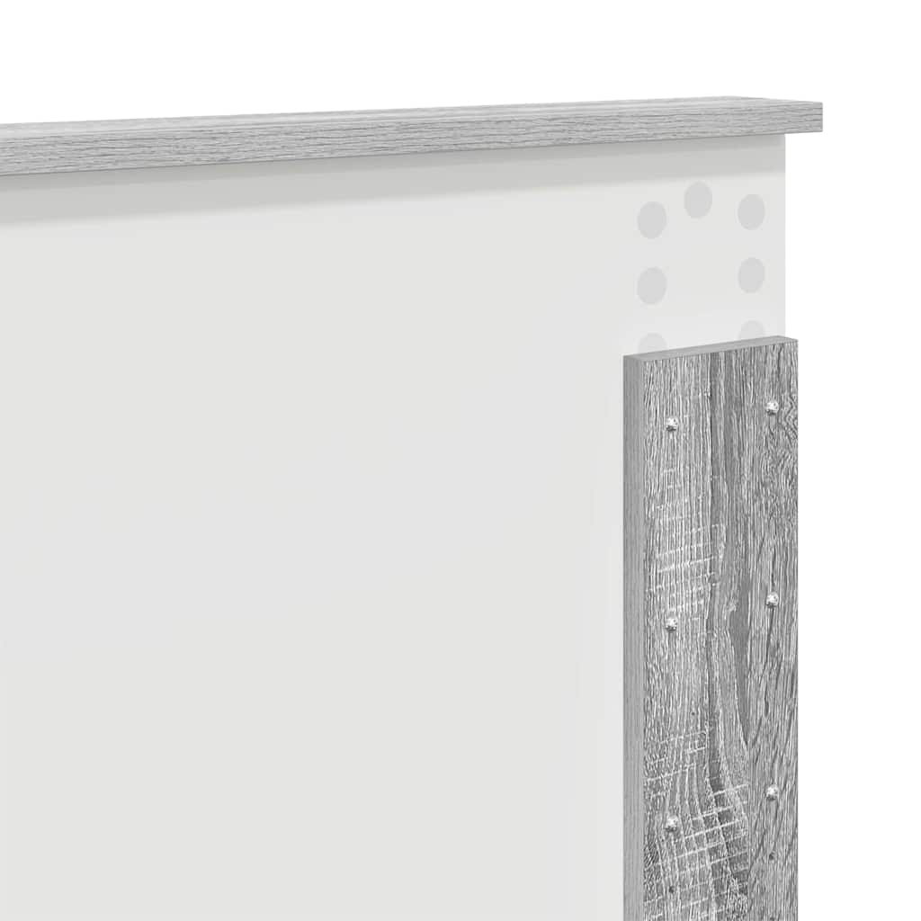 Testiera con testiera Grigio Sonoma 120 cm Legno multistrato