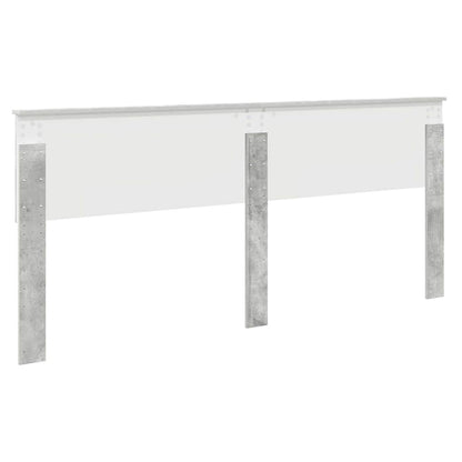 Testiera con testiera Grigio cemento 200 cm Legno multistrato