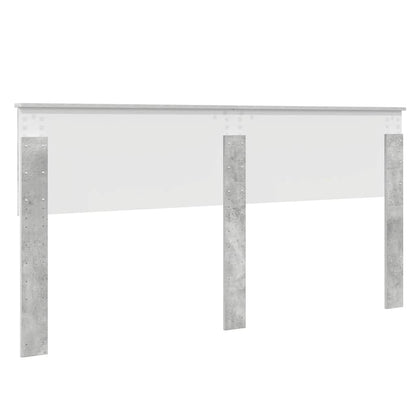 Testiera con testiera Grigio cemento 180 cm Legno multistrato