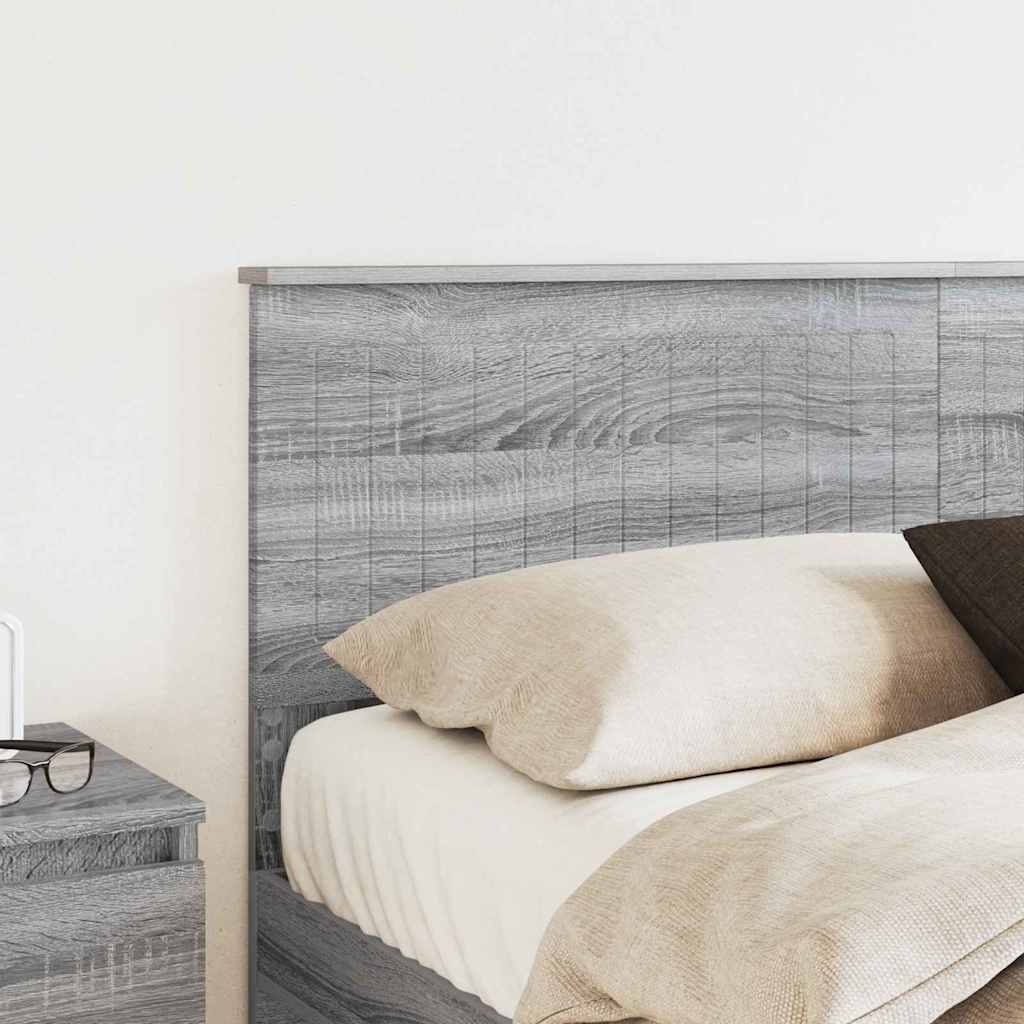 Testiera con testiera Grigio Sonoma 150 cm Legno multistrato