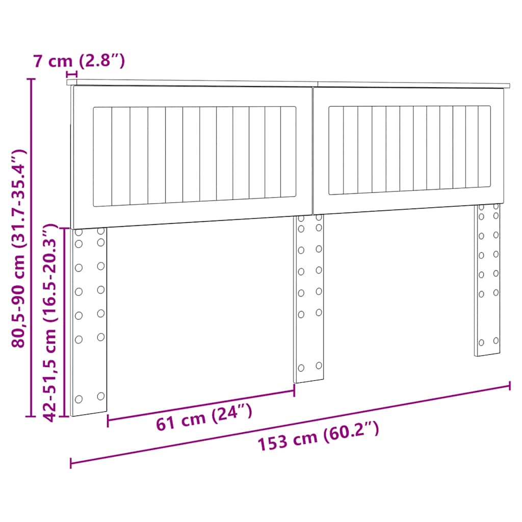 Testiera Rovere artigianale 150 cm Legno multistrato