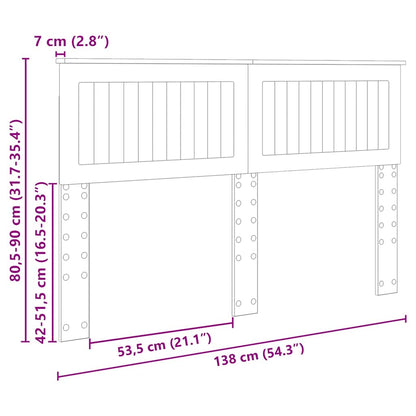 Testiera con testiera Rovere Sonoma 135 cm Legno multistrato