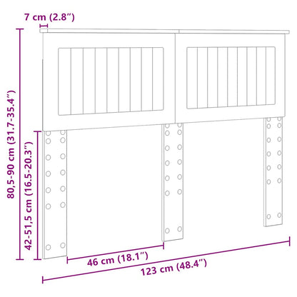 Testiera con testiera Bianco 120 cm Legno multistrato