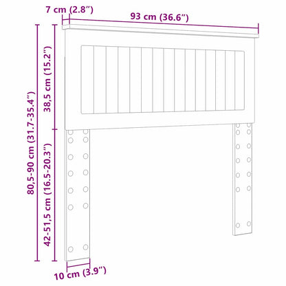 Testiera con testiera Bianco Lucido 90 cm Legno multistrato