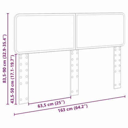 Testiera con testiera Grigio Sonoma 160 cm Legno multistrato