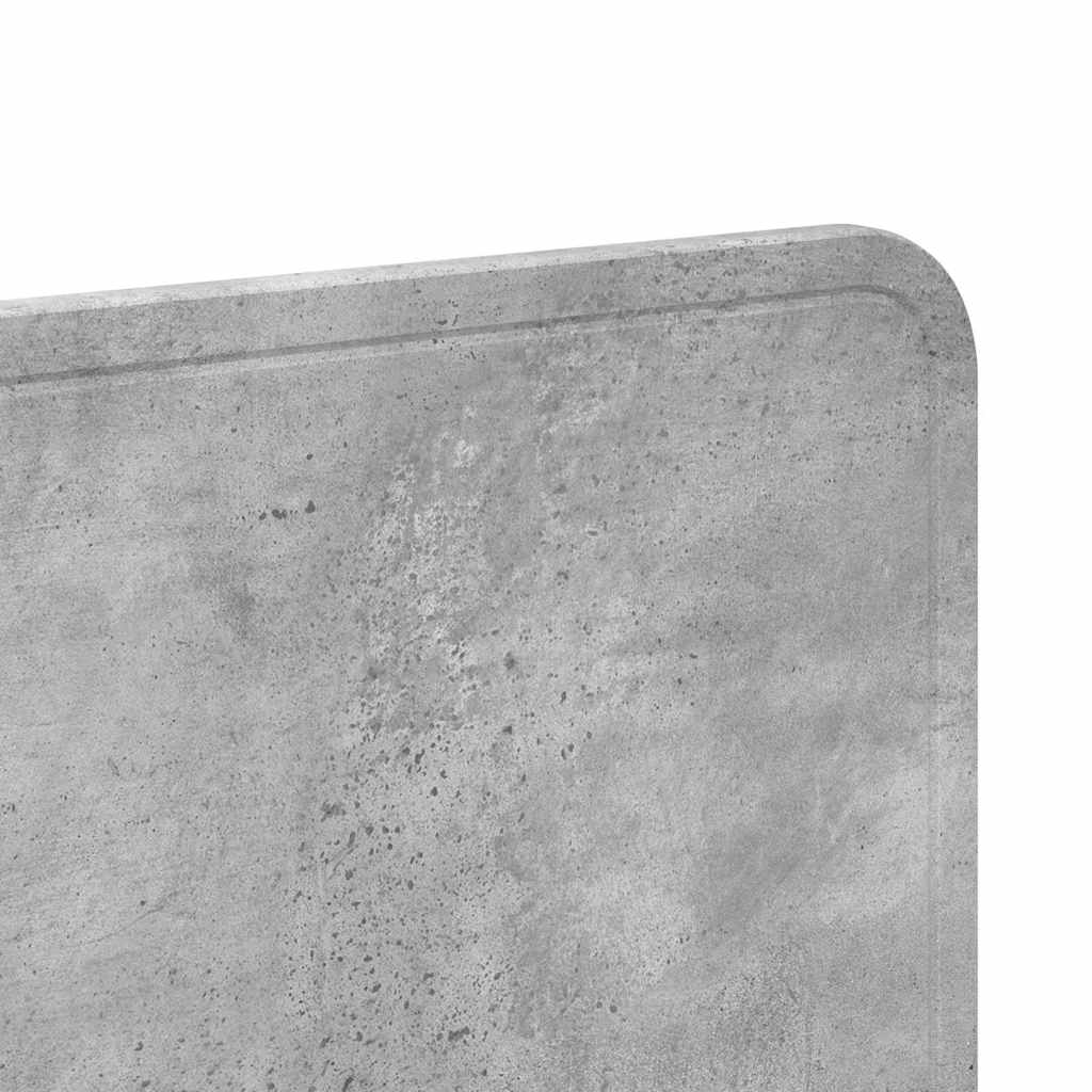 Testiera con testiera Grigio cemento 135 cm Legno multistrato