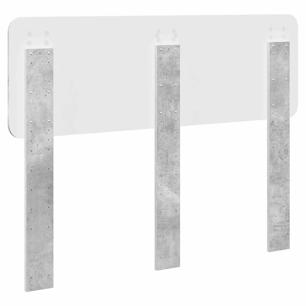 Testiera con testiera Grigio cemento 135 cm Legno multistrato