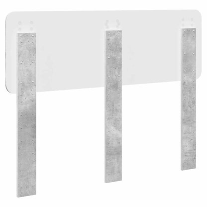 Testiera con testiera Grigio cemento 135 cm Legno multistrato