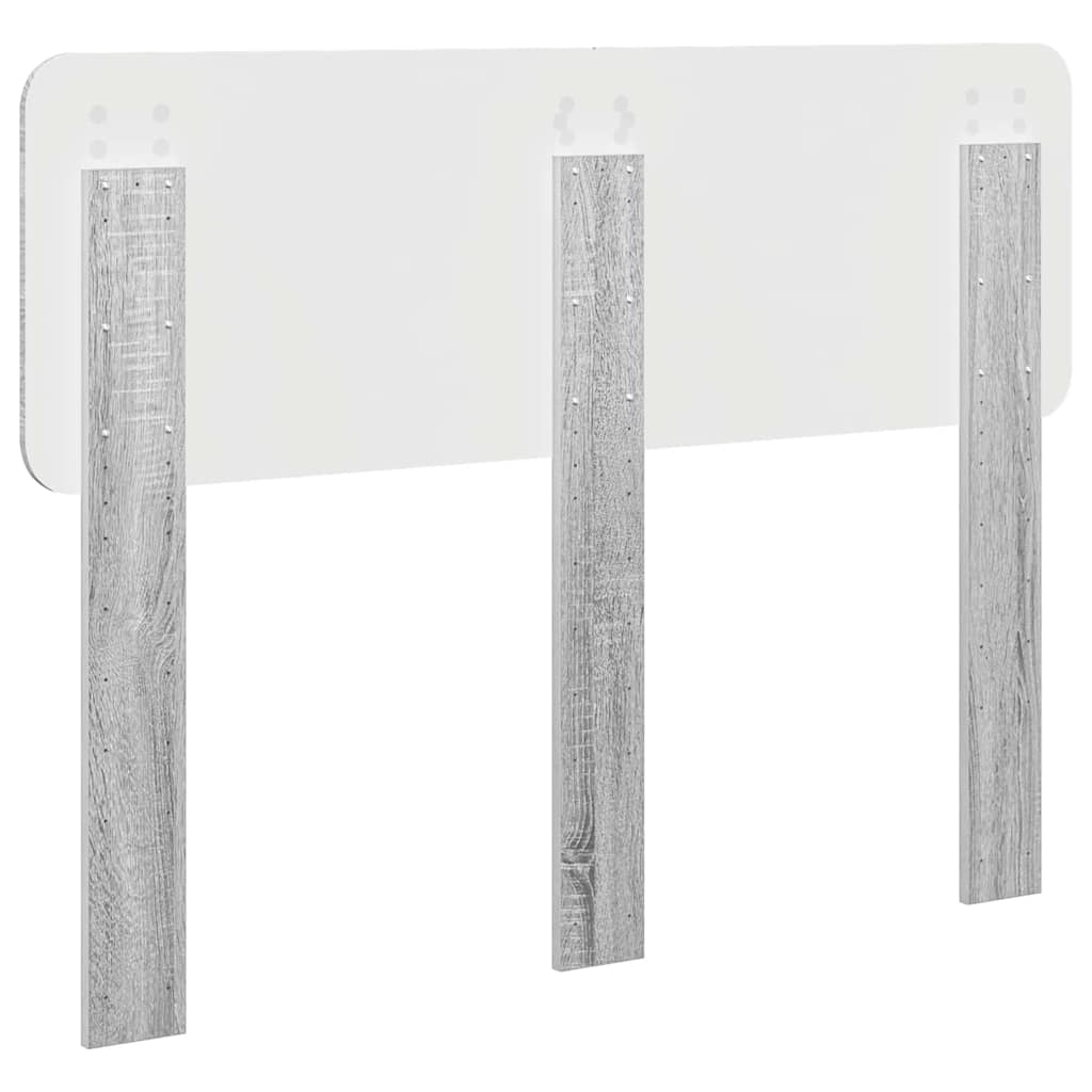 Testiera con testiera Grigio Sonoma 135 cm Legno multistrato