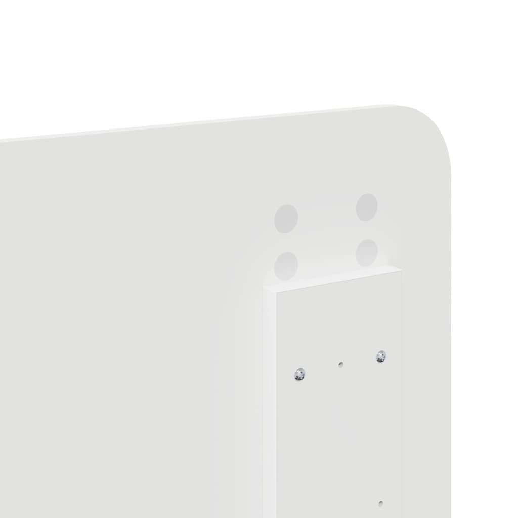 Testiera con testiera Bianco Lucido 120 cm Legno multistrato