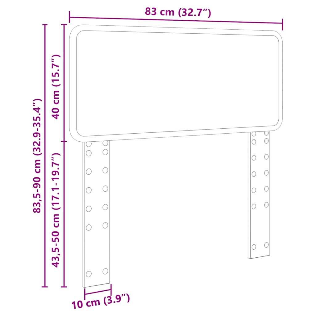 Testiera Rovere artigianale 80 cm Legno multistrato