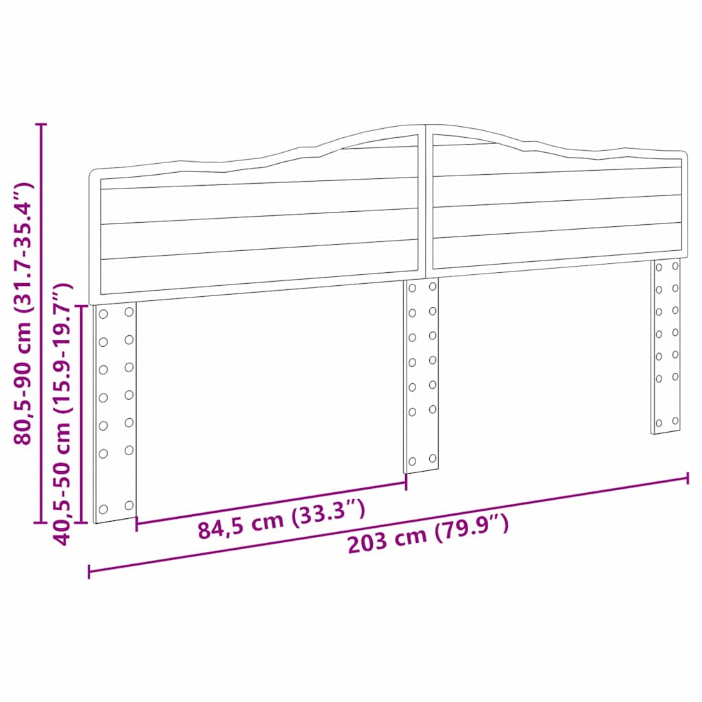 Testiera Rovere artigianale 200 cm Legno multistrato