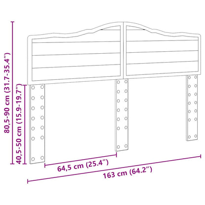 Testiera con testiera Rovere Sonoma 160 cm Legno multistrato